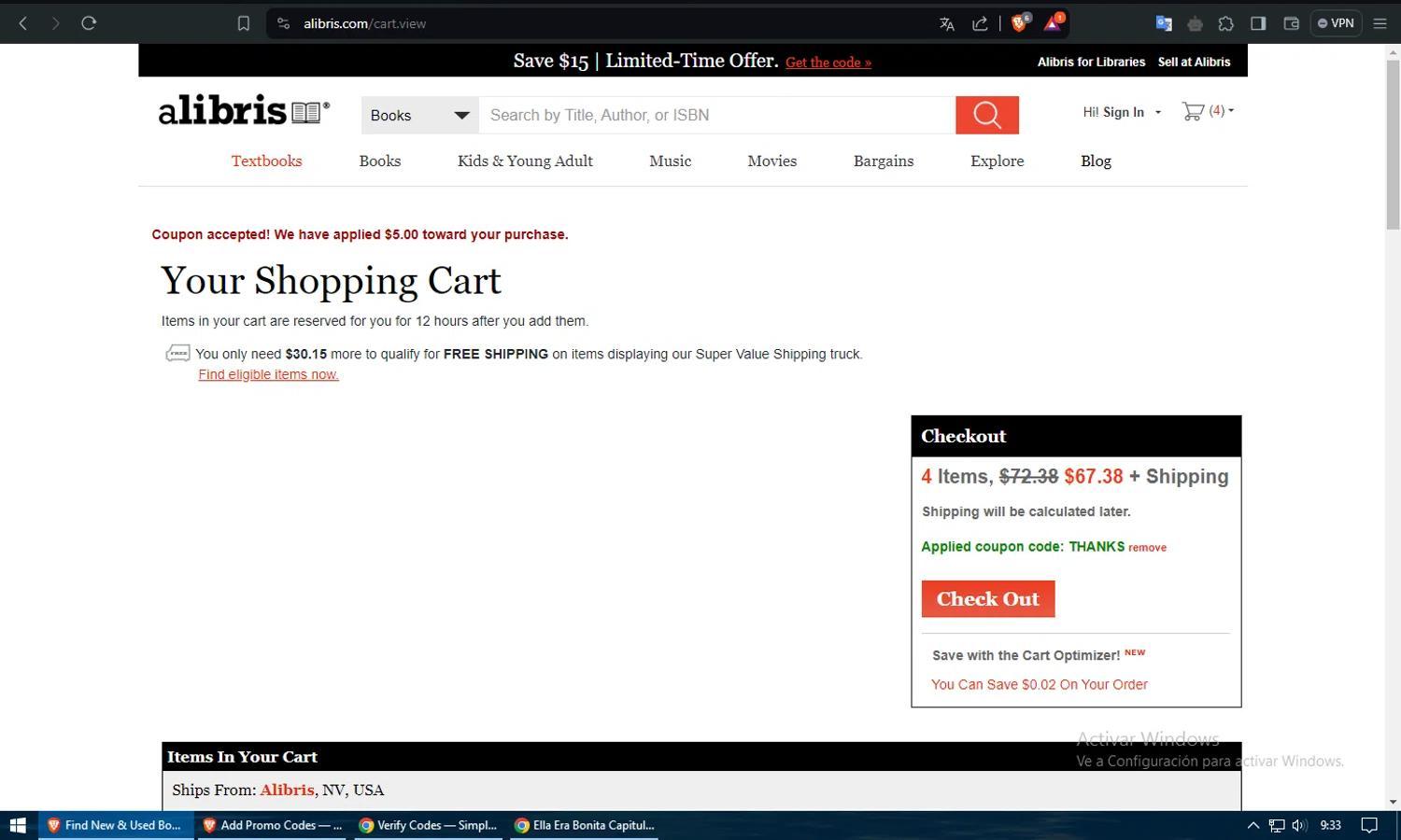 How to apply Alibris coupon code