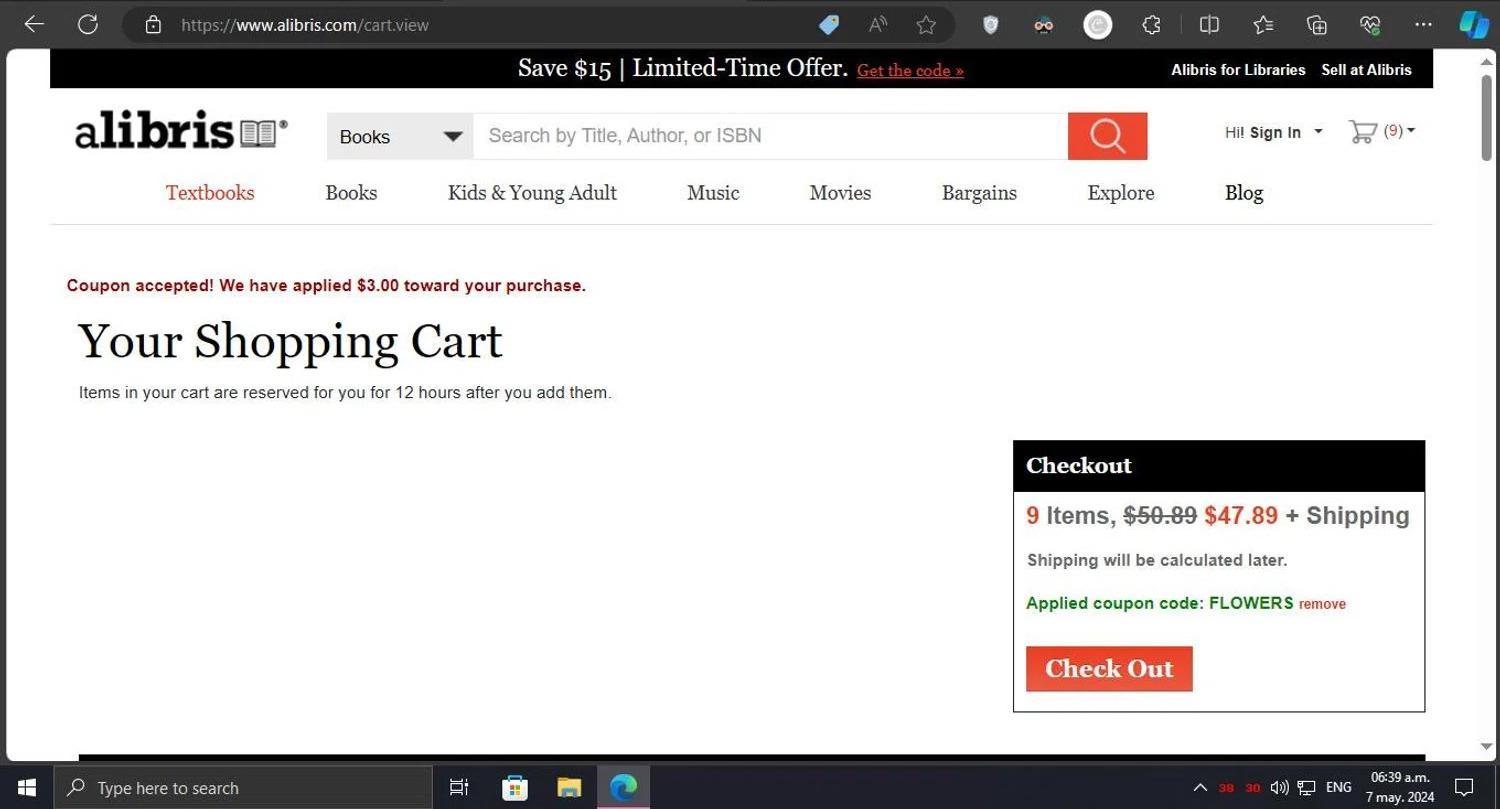 How to apply Alibris coupon code